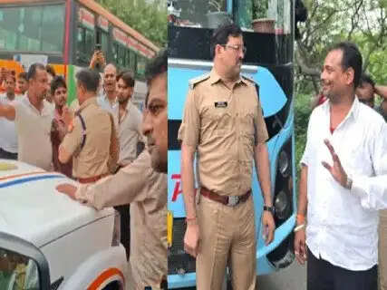 31 buses caught by the transport department in just 6 hours, driver/owners lie in front of PTO vehicle