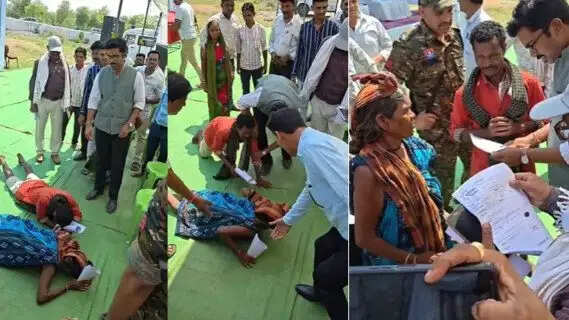 "Sir, give me a roof…" An elderly man pleads at the CEO's feet in Gariaband; this video will shock you