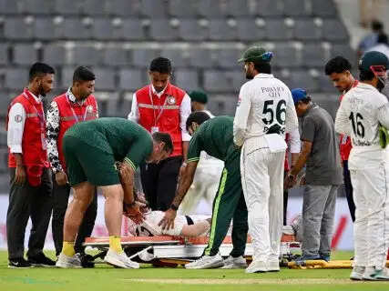 Frightening Scenes in Sylhet: Hasan Ali Stretchered Off After Nasty Head Injury in BAN vs PAK 2nd Test