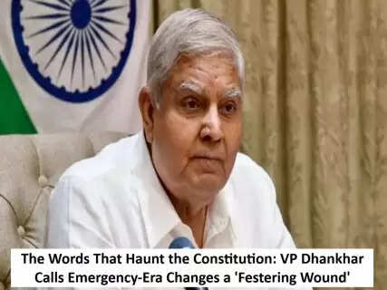 The Words That Haunt the Constitution: VP Dhankhar Calls Emergency-Era Changes a 'Festering Wound'